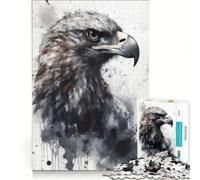 Puzzle da 1000 pezzi per ragazzi, Aquila, Bellezza, Inchiostro Nero, Gioco Impossibile, Allena la tua mente e le tue mani, Regalo di compleanno, Regali, 38x52cm
