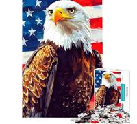 Puzzle da 1000 pezzi per ragazzi Aquila Calva Americana sfida da completare migliora la memoria giocattolo fai-da-te per ragazzi dai 14 anni in su (38x52cm)