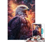 Puzzle da 1000 pezzi per ragazzi Aquila nella foresta cosmica Puzzle per adulti Gioco pratico che migliora la memoria compleanno e Natale (Dimensioni 38x26cm)