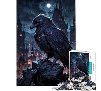 Puzzle da 1000 pezzi per ragazzi Arcane Raven︰ il guardiano della città gotica Aiuta ad allenare la mente decorazione per la casa gioco pratico per ragazzi dai 14 anni in su 38x26cm