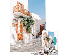 Puzzle da 1000 pezzi per ragazzi architettura di isole greche difficile e stimolante decorazione per la casa giocattolo antistress adatto a partire dai 14 anni (50x75cm)