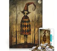 Puzzle da 1000 pezzi per ragazzi, Arlecchino, giocattolo fai-da-te, migliora la memoria, con pezzi ad incastro di forma casuale 38x52cm