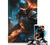 Puzzle da 1000 pezzi per ragazzi, armatura del Cavaliere Oscuro, giochi rilassanti, attività divertenti da fare a casa, ottimo regalo per gli appassionati di videogiochi 50x75cm