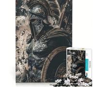 Puzzle da 1000 pezzi per ragazzi, armatura del guerriero nero, gioco rilassante, gara di velocità manuale, ideale per compleanno e Natale 38x52cm