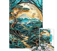 Puzzle da 1000 pezzi per ragazzi Armonia Dorata del Fuji Puzzle artistico per ragazzi Corsa di velocità manuale Difficile e sfida Gioco impegnativo 50x75cm