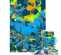 Puzzle da 1000 pezzi per ragazzi arte astratta mondo spezzato puzzle per adolescenti gioco per famiglie decorazione da parete difficile e stimolante (dimensioni 50x75cm)