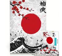 Puzzle da 1000 pezzi per ragazzi, arte giapponese "La Grande Onda", gioco pratico, analisi e logica, adatto come decorazione da scrivania 38x26cm