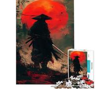 Puzzle da 1000 pezzi per ragazzi arte giapponese samurai puzzle per adolescenti giochi rilassanti analisi e logica regalo di compleanno e unico (dimensioni 50x75cm)
