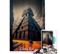 Puzzle da 1000 pezzi per ragazzi artistico Chichen Itza attività divertenti da fare a casa regalo di compleanno giochi educativi per ragazzi dai 14 anni in su gioco di puzzle offerto (50x75cm)