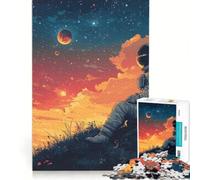 Puzzle da 1000 pezzi per ragazzi: Astronauta che contempla le stelle, gioco pratico, divertente e spiritoso, regalo per amici e familiari 38x26cm