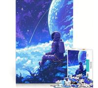 Puzzle da 1000 pezzi per ragazzi: astronauta che contempla lo spazio, gioco impossibile, attività divertenti da fare in casa, compleanno e Natale 38x52cm