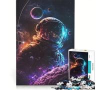 Puzzle da 1000 pezzi per ragazzi: astronauta che gioca a fare Dio, gioco pratico, per divertimento in famiglia, adatto come decorazione da scrivania 50x75cm