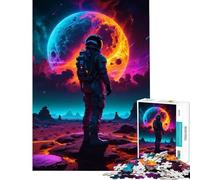 Puzzle da 1000 pezzi per ragazzi astronauta che guarda l'orizzonte gioco rilassante educativo sfida giocattolo regalo di compleanno analisi e logica (dimensioni 38x26cm)