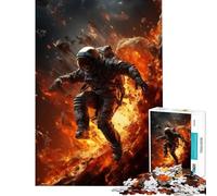 Puzzle da 1000 pezzi per ragazzi: Astronauta che salta Asteroide Aiuta a sviluppare la mente Gioco educativo Decorazione da parete Adatto a persone dai 14 anni in su (38x26cm)