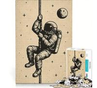 Puzzle da 1000 pezzi per ragazzi: Astronauta che si arrampica sulla corda nello spazio, gioco educativo, divertente antistress, collezione d'artista, opera d'arte 50x75cm