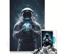 Puzzle da 1000 pezzi per ragazzi: Astronauta che sorregge il mondo, gioco rompicapo, decorazione perfetta, ogni pezzo è unico 50x75cm