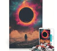 Puzzle da 1000 pezzi per ragazzi: Astronauta e buco nero, film interstellari sui buchi neri, gioco pratico, assemblaggio di modelli, compleanno e Natale 38x52cm