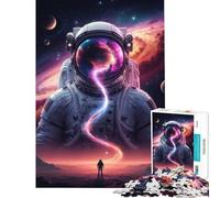 Puzzle da 1000 pezzi per ragazzi astronauta flusso cosmico aiuta ad allenare il cervello gioco impegnativo ma rilassante adatto a partire dai 14 anni (38x52cm)