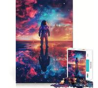 Puzzle da 1000 pezzi per ragazzi,astronauta,galassia,incastro perfetto,gioco di logica,regalo,svago,Natale,arte (50x75cm)