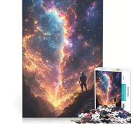 Puzzle da 1000 pezzi per ragazzi, astronauta nella galassia/nebulosa cosmica, giocattolo educativo, per divertimento in famiglia, adatto come decorazione da scrivania 38x52cm