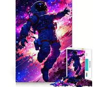 Puzzle da 1000 pezzi per ragazzi: astronauta nello spazio con nebulosa colorata,incastro perfetto,gioco di logica,regalo per il tempo libero,Natale,arte e svago (38x52cm)