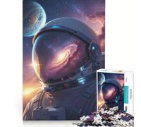 Puzzle da 1000 pezzi per ragazzi: Astronauta nello spazio con riflesso di galassia, gioco educativo, divertente antistress, collezione d'artista, opera d'arte 50x75cm