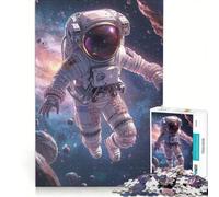 Puzzle da 1000 pezzi per ragazzi: Astronauta nello spazio con riflesso di galassia, gioco educativo, divertente antistress, collezione d'artista, opera d'arte 50x75cm