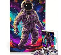 Puzzle da 1000 pezzi per ragazzi: Astronauta nello spazio, gioco educativo, divertente antistress, collezione d'artista, opera d'arte 50x75cm