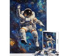 Puzzle da 1000 pezzi per ragazzi astronauta nello spazio puzzle per adulti gioco divertente sfida impegnativa aiuta ad allenare la mente (dimensioni 50x75cm)