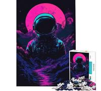 Puzzle da 1000 pezzi per ragazzi Astronauta nello spazio Viaggiatore lunare Neon Dreams ideale per compleanno Natale vacanze a casa giocattolo educativo adatto a partire dai 14 anni (50x75cm)
