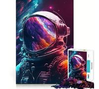 Puzzle da 1000 pezzi per ragazzi,astronauta sopra il mondo,incastro perfetto,gioco di logica,regalo,svago,Natale,arte (50x75cm)