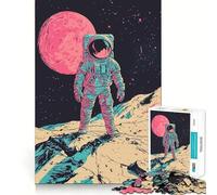Puzzle da 1000 pezzi per ragazzi: Astronauta su pianeta alieno,decorazione con intagli precisi,gioco cognitivo,giocattolo per il tempo libero,regalo di Natale rilassante (50x75cm)