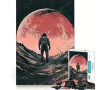 Puzzle da 1000 pezzi per ragazzi: Astronauta su pianeta alieno,decorazione con intagli precisi,gioco cognitivo,giocattolo per il tempo libero,regalo di Natale rilassante (38x26cm)