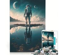 Puzzle da 1000 pezzi per ragazzi: Astronauta su un nuovo pianeta, giocattolo educativo, per divertimento in famiglia, adatto come decorazione da scrivania 38x26cm