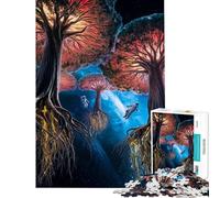 Puzzle da 1000 pezzi per ragazzi astronauti nello spazio puzzle nella foresta giocattoli fai da te per adulti regalo di compleanno per amici e familiari (dimensioni 38x52cm)