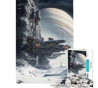 Puzzle da 1000 pezzi per ragazzi astronave attraccata su una scogliera gioco educativo e stimolante ideale per tutta la famiglia regalo perfetto per compleanni (dimensioni 38x52cm)