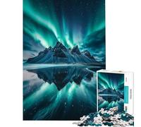 Puzzle da 1000 pezzi per ragazzi: Aurora Boreale sulle montagne Aiuta ad allenare la mente stimola l'apprendimento è un giocattolo educativo e decora le pareti Adatto a persone dai 14 anni in su