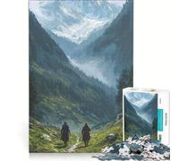 Puzzle da 1000 pezzi per ragazzi: avventura sul sentiero di montagna gioco educativo divertente antistress regalo di Natale o compleanno 50x75cm
