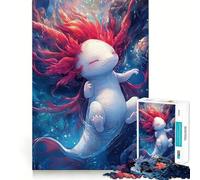 Puzzle da 1000 pezzi per ragazzi,axolotl con branchie rosse,giunture lisce,divertimento,allenamento mentale,gioco casual,decorazione natalizia (38x26cm)