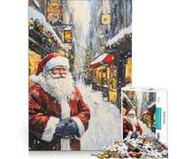 Puzzle da 1000 pezzi per ragazzi: Babbo Natale sta arrivando in città gioco interattivo migliora la memoria compleanno e Natale 50x75cm