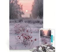 Puzzle da 1000 pezzi per ragazzi Bacche invernali nella brina Giochi educativi Corsa di velocità manuale Collezione d'artista Belle arti 38x52cm