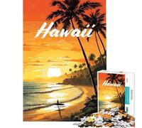 Puzzle da 1000 pezzi per ragazzi baia sulla spiaggia delle Hawaii Un gioco avvincente per coltivare la pazienza divertente e antistress un regalo perfetto per donne e uomini (dimensioni 38x52cm)