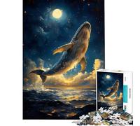 Puzzle da 1000 pezzi per ragazzi Balena nel cielo notturno ideale per compleanni e Natale Un'opera d'arte un gioco rilassante per ragazzi dai 14 anni in su (50x75cm)