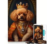 Puzzle da 1000 pezzi per ragazzi, barboncino nano, il re, con bordi precisi, ideale per allenare la mente, divertente e tranquillo, perfetto come regalo di compleanno (38x52cm)