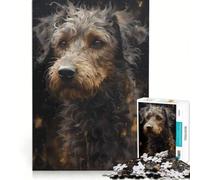 Puzzle da 1000 pezzi per ragazzi barboncino nel regno magico gioco rilassante sfida impegnativa collezione d'artista belle arti 38x26cm