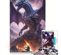 Puzzle da 1000 pezzi per ragazzi: Battaglia contro un maestoso drago, gioco impossibile, interazione genitore-figlio, gioco stimolante, regalo 38x26cm