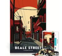 Puzzle da 1000 pezzi per ragazzi,Beale Street Tennessee,taglio netto,puzzle logico,gioco per il tempo libero,regalo di Natale rilassante (38x52cm)