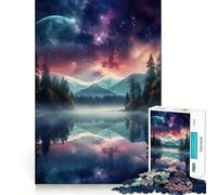 Puzzle da 1000 pezzi per ragazzi,bellissimo cielo notturno,taglio netto,puzzle logico,gioco per il tempo libero,regalo di Natale rilassante (38x52cm)