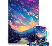 Puzzle da 1000 pezzi per ragazzi,bellissimo cielo stellato,taglio netto,puzzle logico,gioco per il tempo libero,regalo di Natale rilassante (50x75cm)