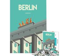 Puzzle da 1000 pezzi per ragazzi Berlino gioco interattivo giocattolo educativo regalo di Babbo Natale segreto ideale per passare il tempo durante le vacanze (dimensioni 75x50cm)